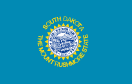 South Dakota map logo - South Dakota state flag