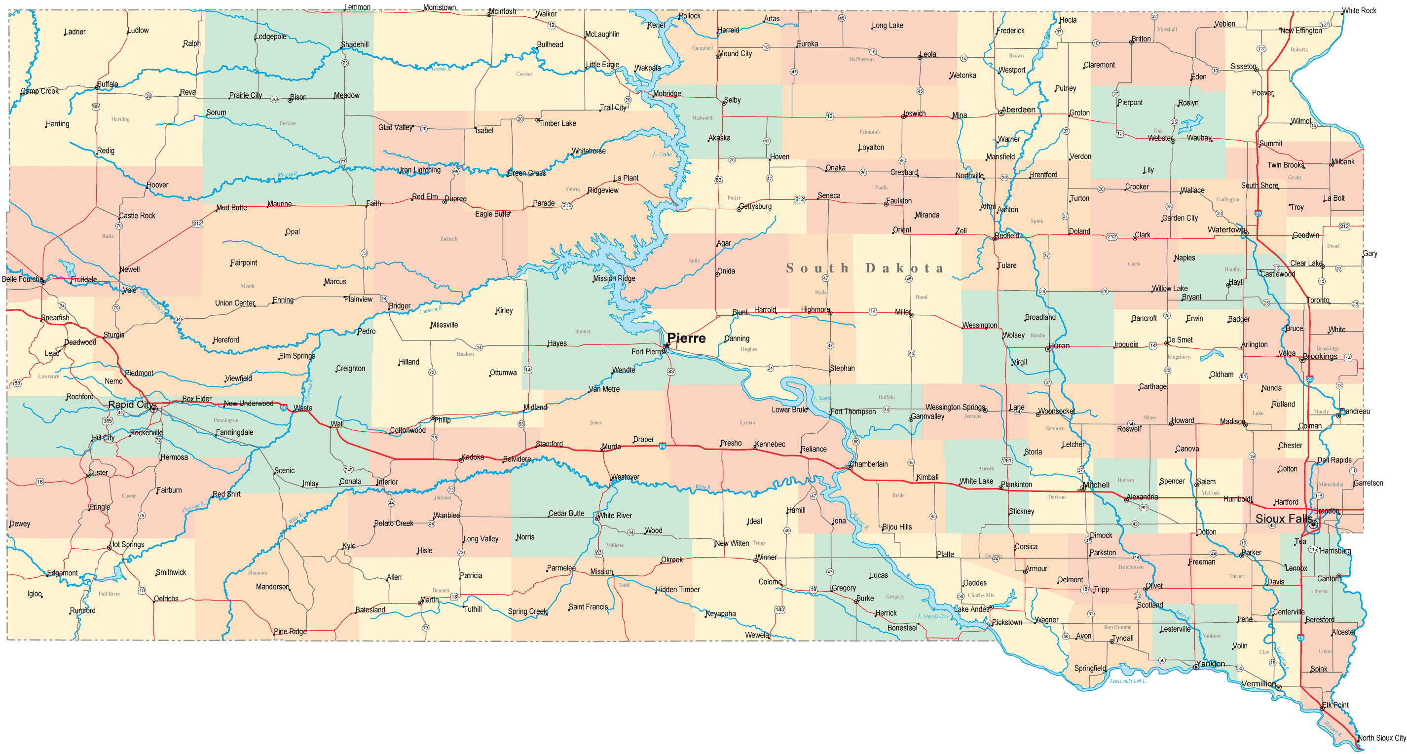 south dakota road conditions map South Dakota Road Map Sd Road Map South Dakota Highway Map south dakota road conditions map
